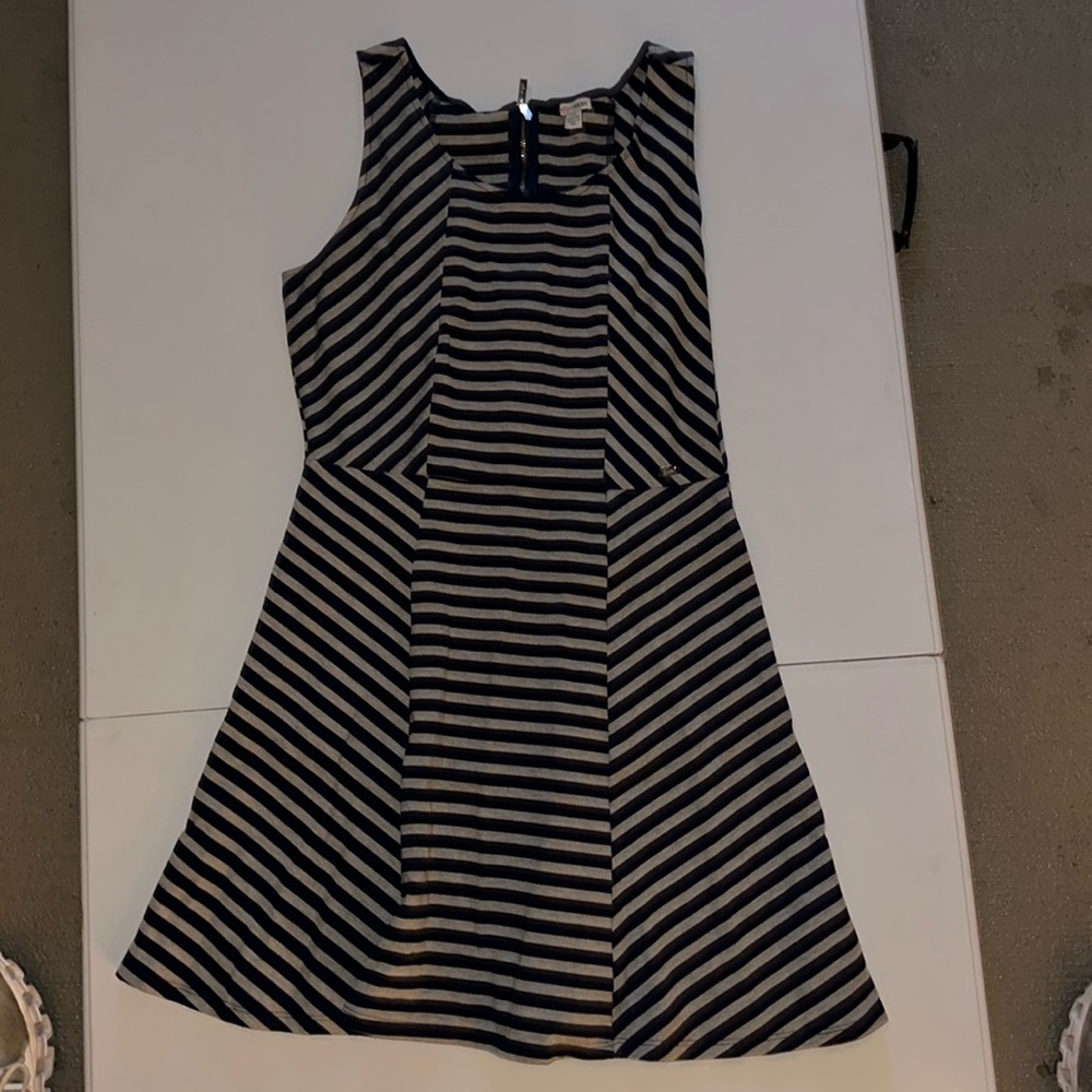 GUESS cotton sundress gray and navy stripped